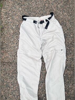 The North Face Women’s Beige Cargo/ Hiking Pants with Zip Off Shorts SZ M LONG